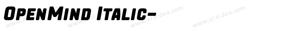 OpenMind Italic字体转换